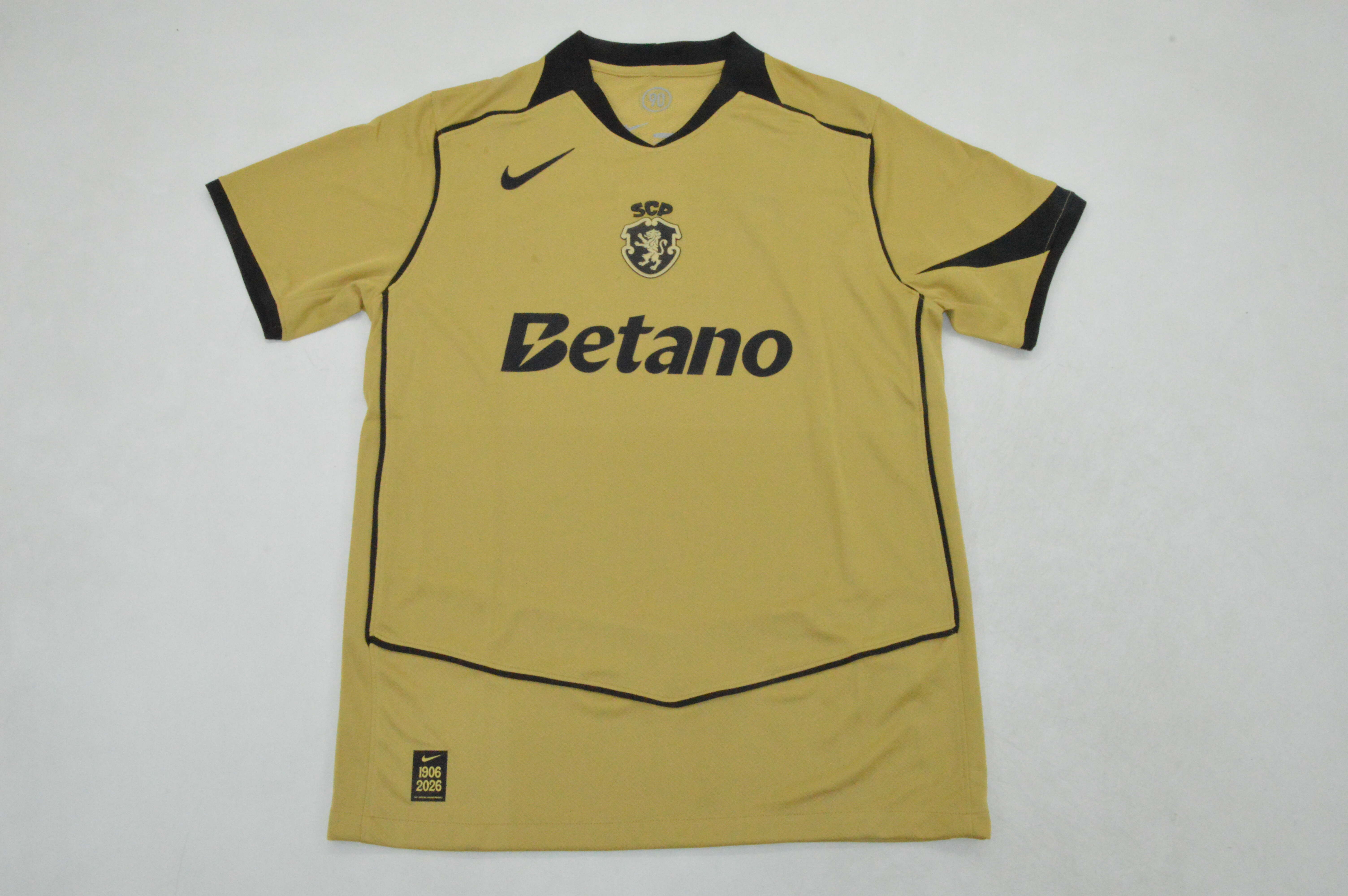 AAA Quality Sporting Lisbon 26/27 Away Golden Soccer Jersey